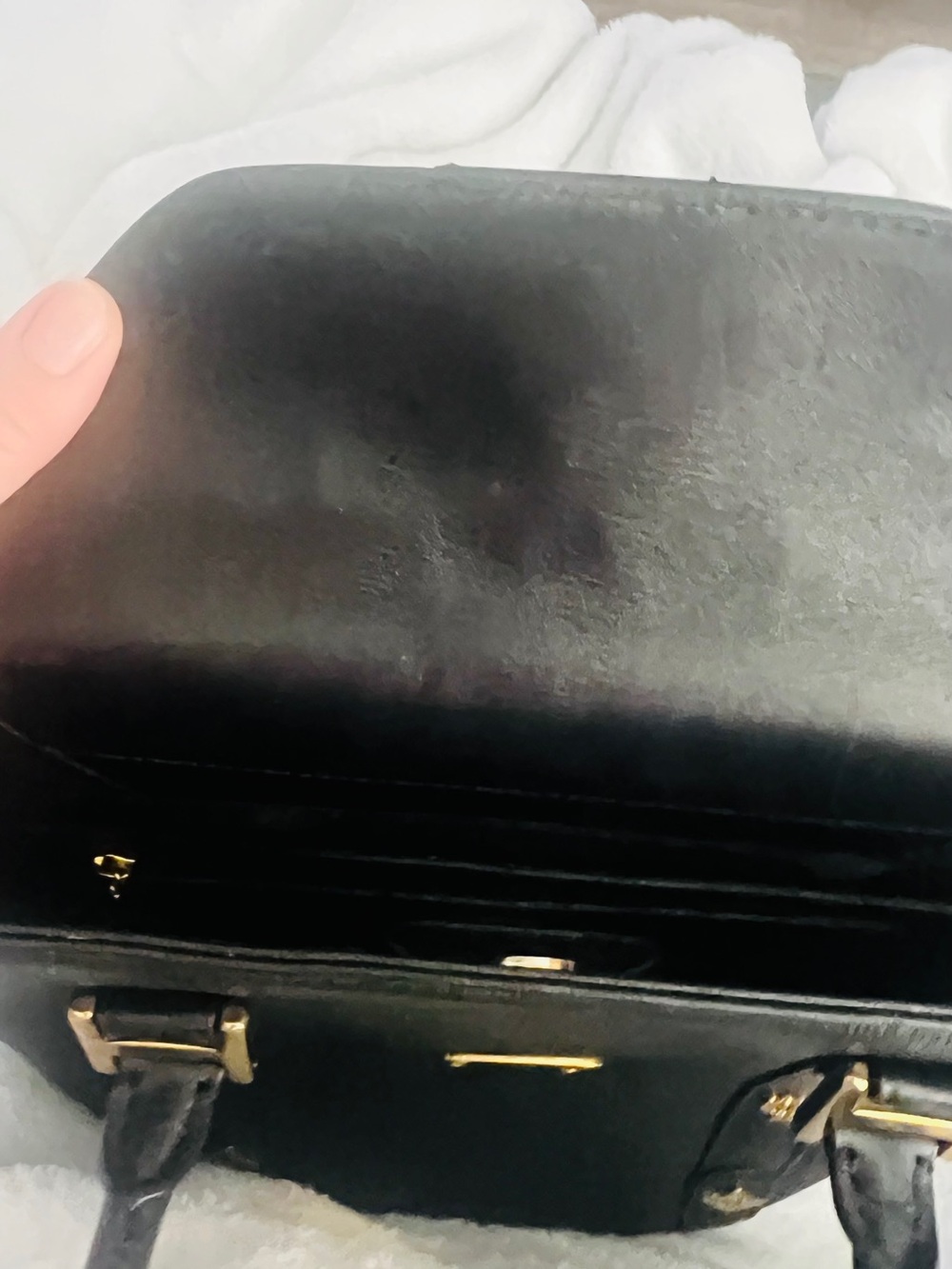 MCM Black Leather Tote with Gold Hardware - Picture 12 of 16
